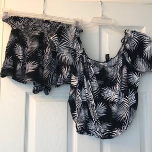 Forever 21 off the shoulder set size medium